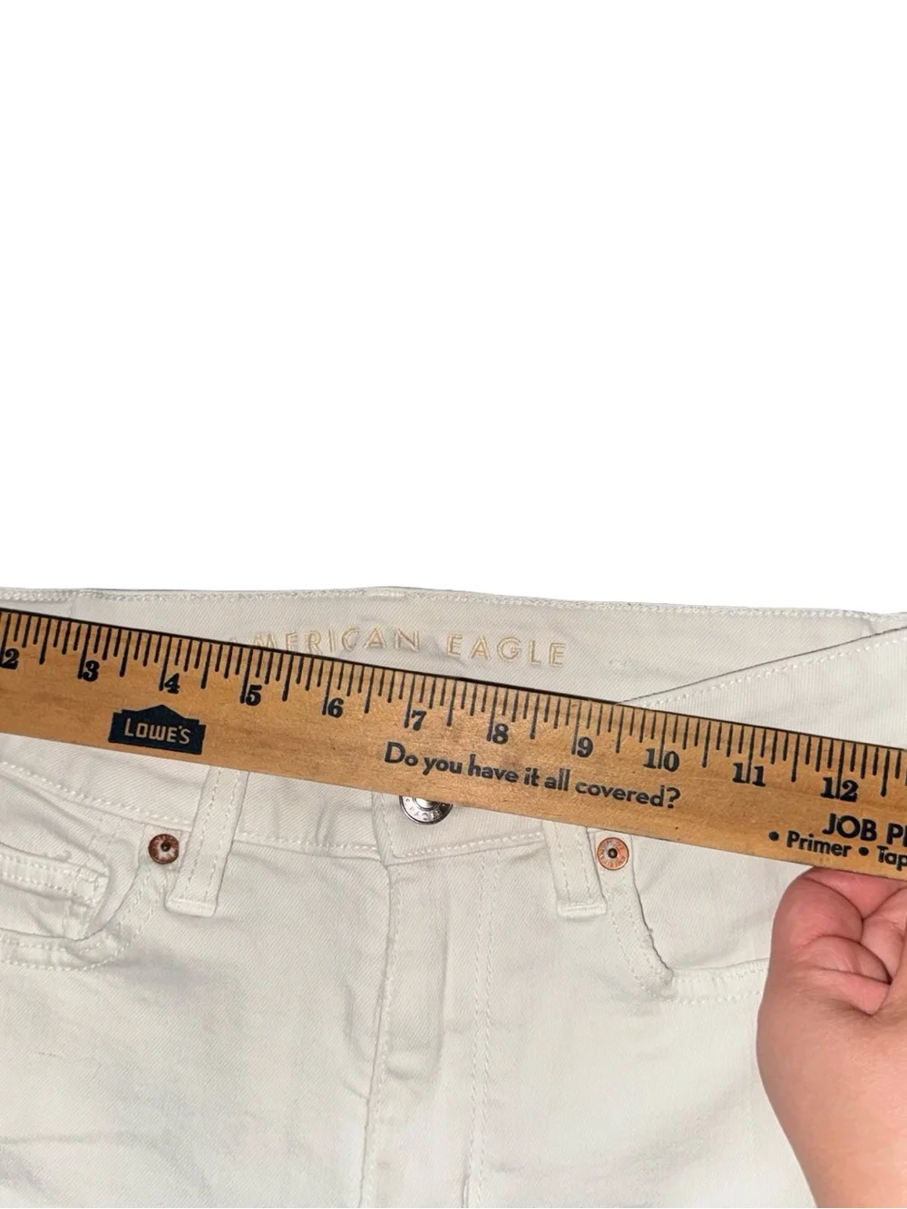 American Eagle short rise shorts Stretch‎ White Size 6